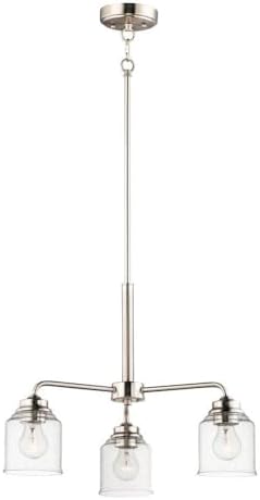 Maxim Acadia-Three Light Chandelier-20 Inches Wide by 13.75 inches high-Satin Nickel Finish -Traditional Installation