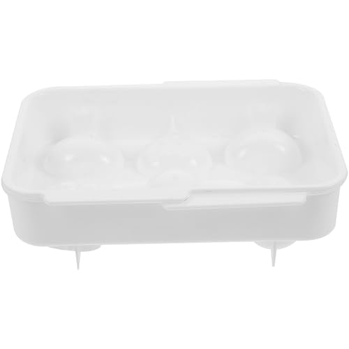 Molde para cubitos de hielo en forma de fruta, 6 compartimentos, plástico blanco miniatura 1