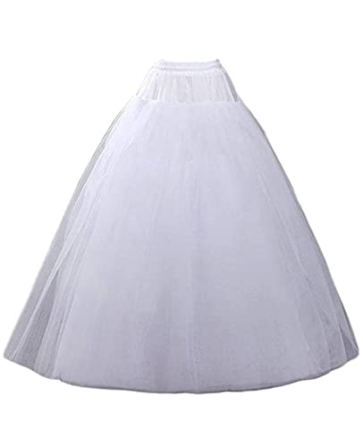 A-line Hoopless Petticoat Crinoline 4 layers Underskirt Slips for Wedding Dress Plus Size