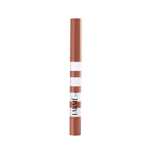 Image of Lakme 9to5 Hya Beach Edit, Lipstick + Liner Duo, Beachy Nude, Infused with Hyaluronic Acid, Vitamin E, Jojoba Oil, Comfortable Matte Finish, SPF Powered, Hydrating Lipstick, 2+0.2 g
