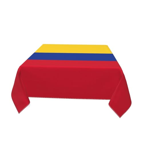 Nappe carrée Colombie anti-plis pour table sans repassage - 4
