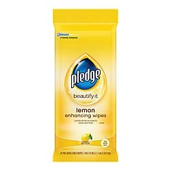Pledge Furniture Polish Wipes, Lemon Scent, 7
