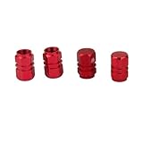 Aluminio Tuercas Tornillos 4 Piezas Llantas Aluminio Llantas Tapas Vástago Válvula Neumático Vehículos Motocicleta Rojo