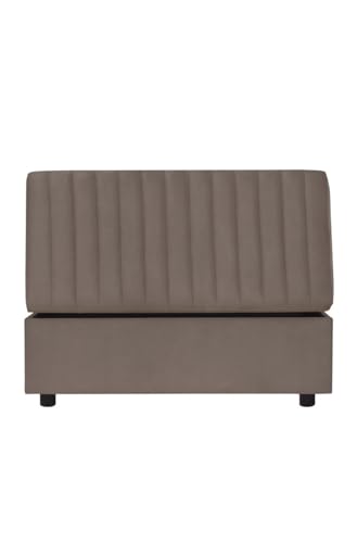 Image of 2 Seater Storage Ottoman Bench | Upholstered Fabric Sofa Bench with Hidden Storage | Bedroom Living Room Entryway Seating | Multipurpose Lounge Footrest Seat with Lid | Modern Furniture Brown