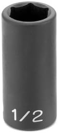 Soquete de impacto Grey Pneumatic 1010SD com encaixe de 0,95 cm e sextavado de 0,79 cm – 1 unidade