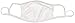 Hanes X-Temp Adjustable Comfort Mask, White, 5 Count (Pack of 1)
