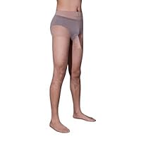 Dobovova Herren Strumpfhose Herren See Through Nude Tights Dessous Pantyhose 10D Socken Mit Nahtloser Mantel Hosiery Geschlossen (Haut, One Size), Von Leder, Einheitsgröße