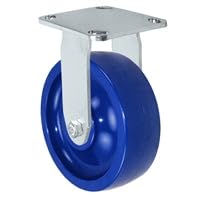 6" Stainless Rigid Caster - Solid Polyurethane Wheel - 1,200 lbs Capacity