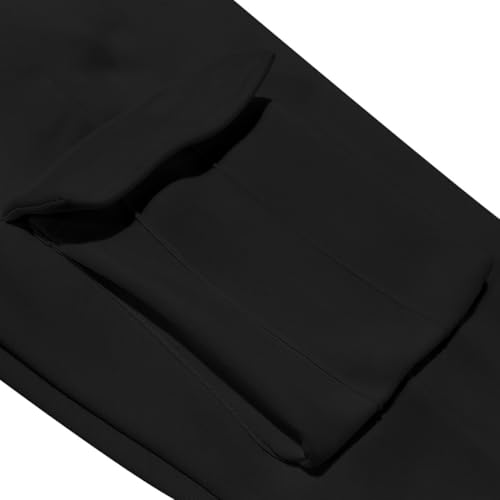 WINKEEY Pantalones Hombre de Bolsillos Múltiple Color Sólido Pantalones Chandal Hombres de Cordón Cómodas Suaves Duraderas Casual Jogger Hombre,Negro XL - imagen 4