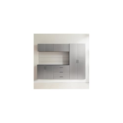 Image of Maykoosh Wall Mounted Storage Cabinet with Doors & Shelves Garage & Home Organization Metal /96x79x20 6 Piece Set