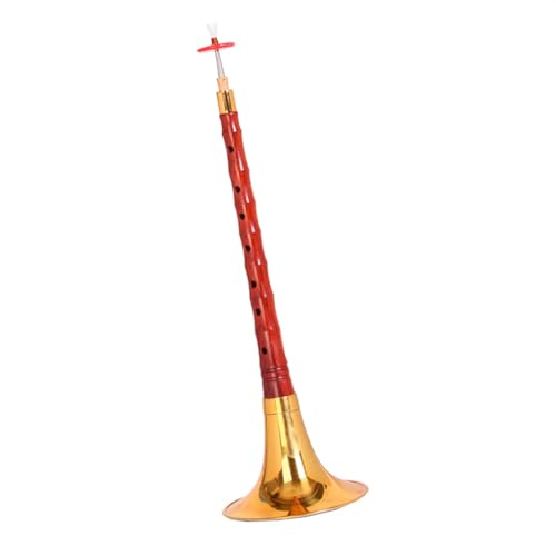 ZAMASS Suona Instrument Red Sandalwood Pole Golden Carved Bowl Suona Horn Adult Chinese Folk Suona Musical Instrument (Color : C)