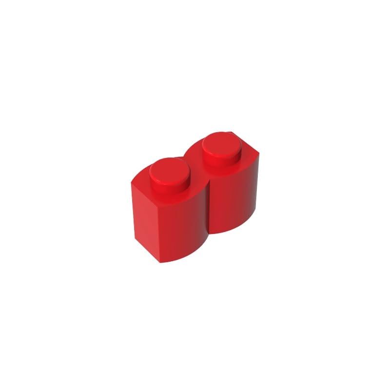 Gobricks 30136 Basic Bricks Brick Special 1x2 Palisade [aka Log] 50 Pieces GDS-749 Compatible with Lego Building Blocks Color:Red — image 1