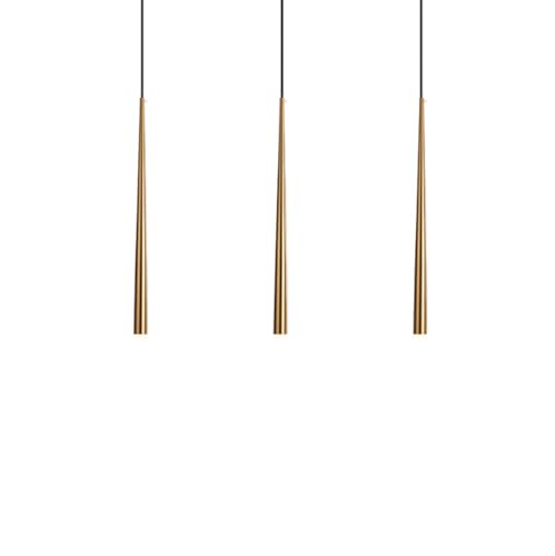 Lámpara colgante LED cono dorado de 3000K para techo de cocina y sala de estar 5