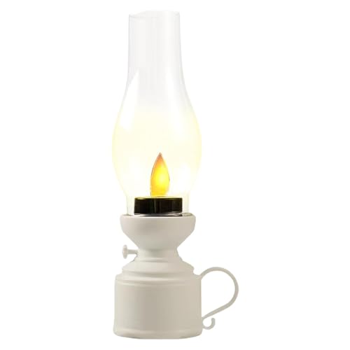 Lámpara de queroseno LED vintage, lámpara de petróleo LED vintage | Lámpara de mesa eléctrica - Lámpara de noche eléctrica para decoración de mesa, lámpara de aceite decorativa, luz de noche