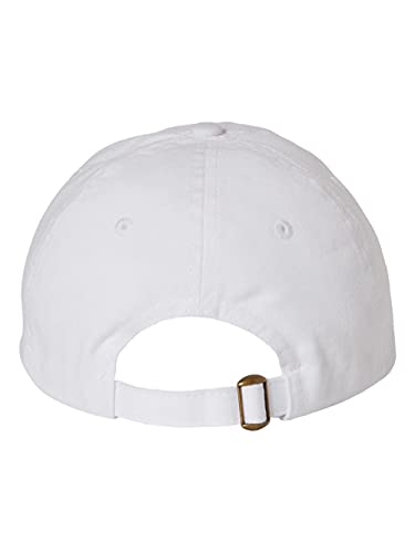 Valucap - Adult Bio-Washed Classic Dad Hat - VC300A - Adjustable - White - Thumbnail 3