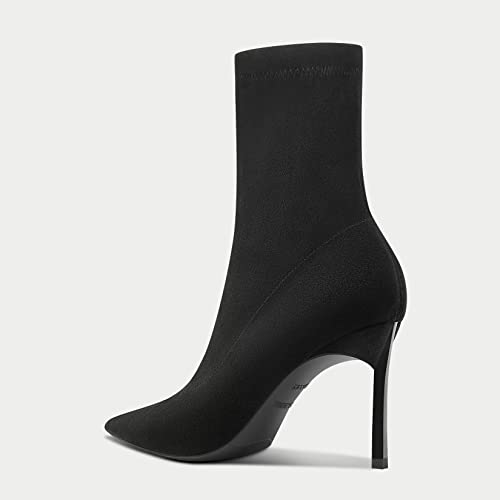 Castamere Women Stiletto High Heel Close Pointed Toe Slip-on Ankle Boots Short Bootie Office Party Clear Cute Classic Boots3
