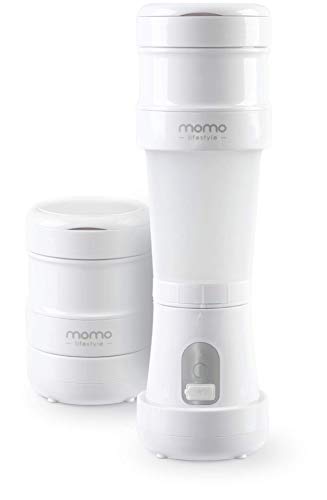 Blender Retrátil, Mini Liquidificador Individual Portátil, Momo Lifestyle, Sem Fio, a Bateria Recarregável, Bivolt 110V / 220V