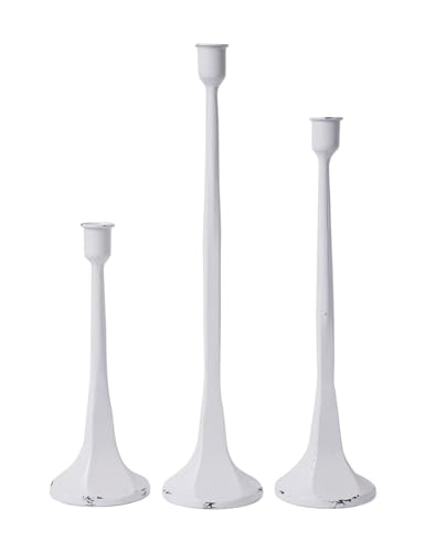 SEINHIJO Iron Taper Candle Holder Set of 3 - Decorative Tall Candle Stand, Candlestick Holder for Wedding, Dining Table, Party Decoration
