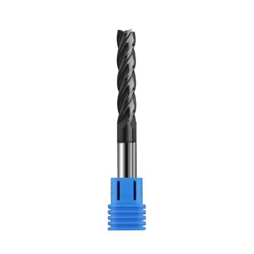 Image of 3 /8'' Carbide Long End Mill, 4 Flute, AlTiN Coating, Square End Mills for Steels, 30 Degree Helix, CNC Router Bit, 3 /8 inch Shank Diameter