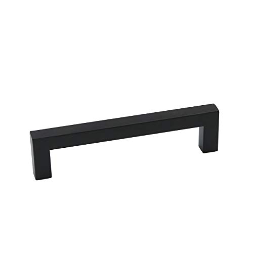 5Pack Cabinet Handles Black Drawer Pulls - goldenwarm LSJ12BK Kitchen Cabinet Pulls Black Cabinet Hrdware, 5in(128mm) Hole Centers Cabinet Door Handles for Cabinets