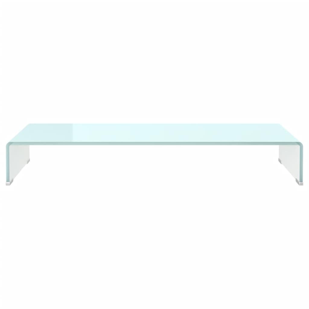 Supporto TV in Vetro Verde 90x30x13 cm Rialzo Monitor Desktop Supporto Schermo Soggiorno con Spazio Per Lettore DVD Console Videogiochi