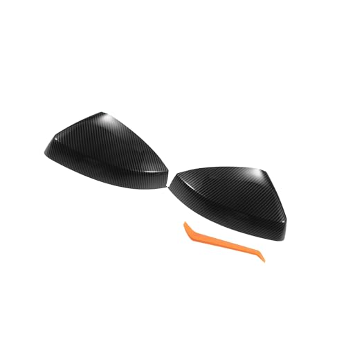 Motoforti Pair Car Rear View Driver Passenger Side Mirror Cover Cap Replacement Black Carbon Fiber for Audi A3 S3 for Audi RS3 8V Mirror Guard Covers Exterior Decoration Trims Long-lasting