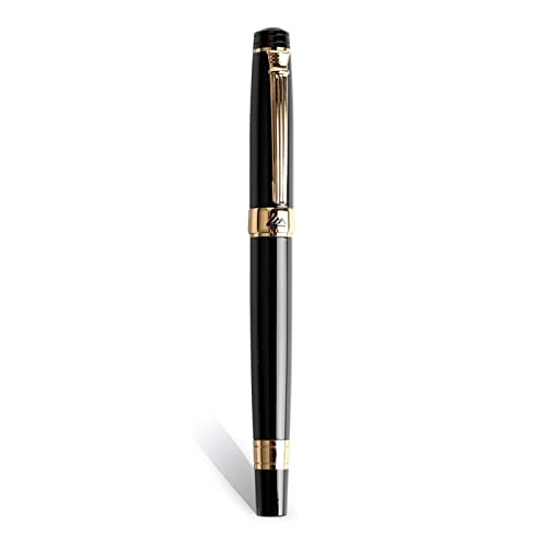 Pluma estilográfica de caligrafía de 0,5 mm con convertidor recargable, bolígrafo de regalo para estuche de metal, para mujeres y hombres, pluma estilográfica Journa para principiantes, escritura