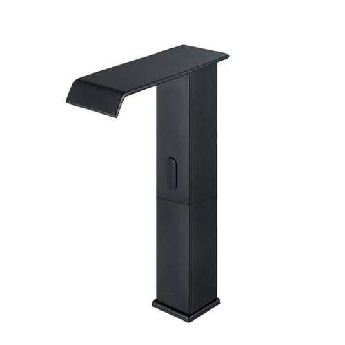 Grifo de baño sin contacto negro para evitar manchas y ahorrar agua en el lavabo 2
