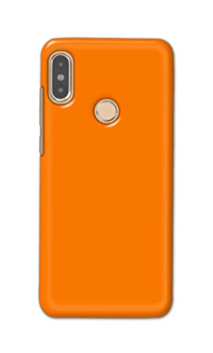 Image of Plain Orange Hard Back Case Cover for Redmi Note 5 Pro Back Cover -(J5) VNS2229
