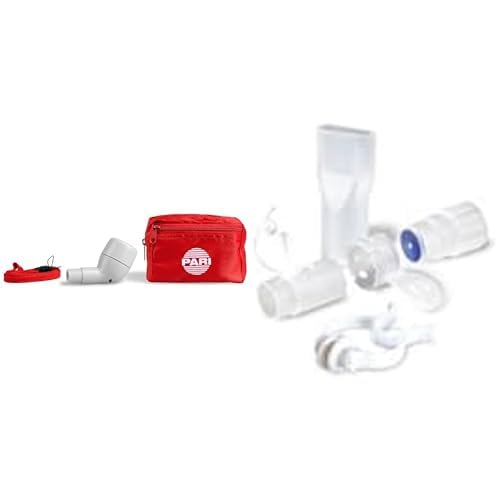 Bundle of PARI O-PEP Atemtherapiegerät Erwachsene und Kinder ab 5 Jahren – Lungentrainer – Schleimlöser Bronchien – mit Umhängeband und Transporttasche + PARI PEP S System zur Physio