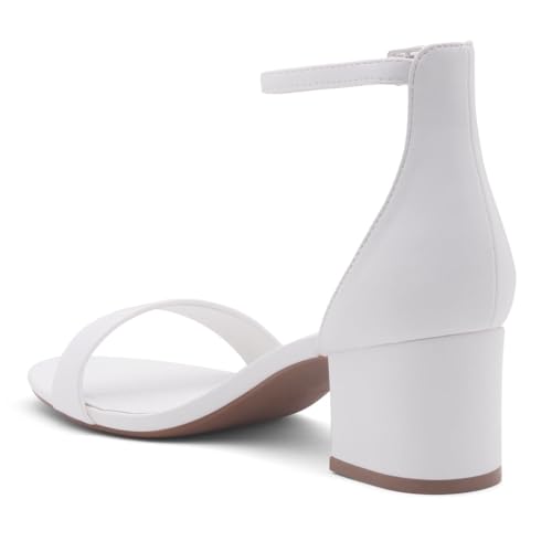 Image of Herstyle Low Block Heels for Women - 2.25 Inch Open Toe Chunky Heel Sandals with Dressy Ankle Strap for Wedding, Prom, Party & Office