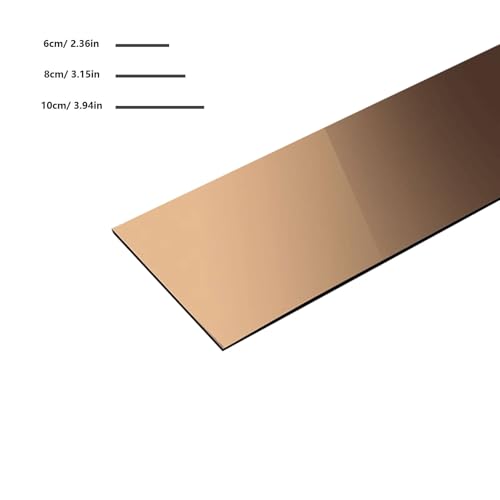 Embellecedor de pared autoadhesivo de acero inoxidable oro rosa de 6 cm 5