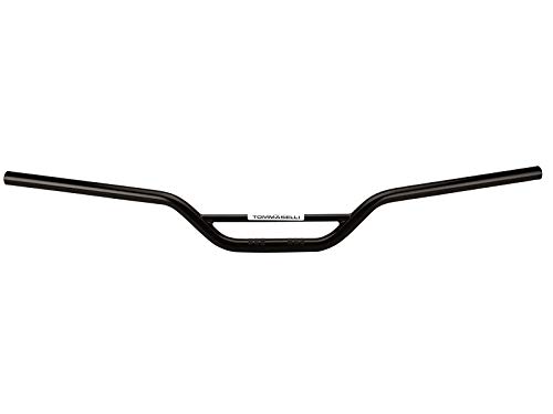 Tommaselli MANUBRIO PIEGA ALTA IN ACCIAIO COLORE NERO CON TRAVERSINO SPECIFICO PER TRIAL DIMENSIONI: Lunghezza: A - 823 mm Altezza: C - 129 mm Sporgenza: D - 72 mm Diametro: 22 mm