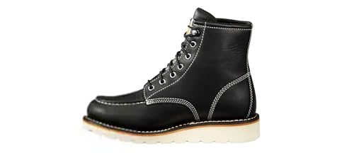 Image of Carhartt 6 inch Waterproof Moc Toe Boots for Women - Premium Rugged Leather, Goodyear Welt, Insite Tech Comfort Footbed, and Dual-Density Rubber Outsole