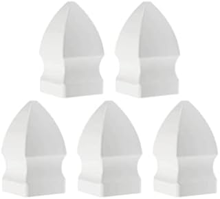 Weatherables Vinyl Picket Fence Caps – White Vinyl Caps for a Distinct, Finished Look, Made for 1.5in x 1.5in Picket Post (Gothic, 5 Pack)