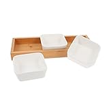 BESTonZON Keramikplatte Für Obst Mit Aufbewahrungsbox Aus Keramik Teller Zur Lebensmittelpräsentation Kreativer Snackteller Mit Mehreren Zellen Für Trockenfrüchte