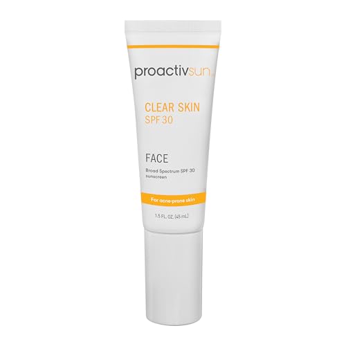 Proactiv Clear Skin Face Sunscreen Moisturizer With SPF 30 - Hydrating SPF Lotion And Sensitive Skin Sunscreen For Oily Skin And Acne-Prone Skin, Oil Free Matte Skincare Sunscreen, 1.5oz