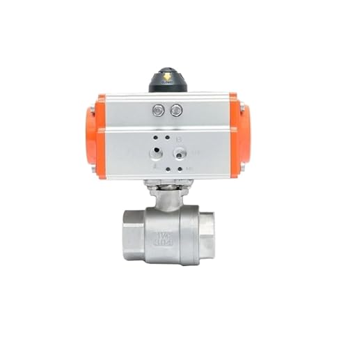 Vanne à bille pneumatique 1-1/4 inox double effet Q611F-16P plateforme haute deux parties