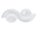 Godinger Chip and Dip Hummus Serving Dish Platter for Condiments and Crackers - White