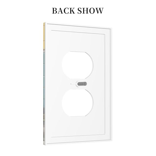 Decorative Outlet Covers Novelty Black Cat Funny Duck Bath 1 Gang Duplex Light Switch Cover Plate Wall Plates for Electrical Outlets Switchplate Faceplate for Home Decor