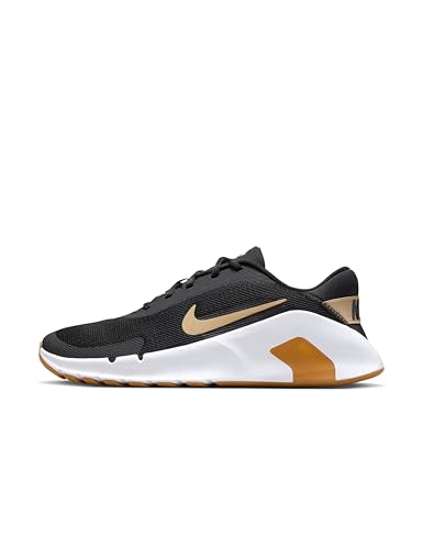 Nike Men's Flex Train Workout Shoes, Black/Parachute Beige-White, 12