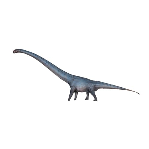 HAOLONGGOOD 1/35サイズ マメンチサウルス 恐竜 フィギュア 66cm級 大きい 大迫力 リアル 植物食 竜脚類 模型 両足自立 プラモデル 動物 おもちゃ スタチュー 置物 PVC製 コレクション (ブルー(異色版))