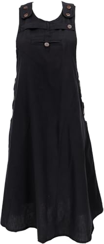 GURU SHOP Latzrock, Trägerkleid, Hippierock - Schwarz, Damen,...