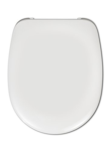Hamberger Sanitary 93A101B0302Y WC-Sitz Deltano weiß mit Deckel und Bügel- befestigung aus Edelstahl