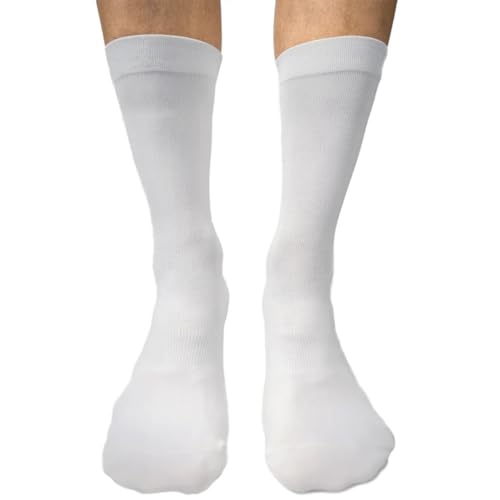 VeloToze Men's Lightweight Socks - COOLMAX, White, Large/XL (EU 43 - 47), Pack of 22