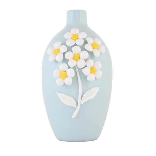 Image of Amazon Basics Pro-Artistic Ceramic Vase | for Home Decor (Sky Blue)