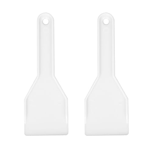 QEQSHQO 2 Unidades De Congelador Rascador De Hielo,Descongelador De Plástico,Pala De Hielo Nevera-Aplicar,para Cocina Casera (Blanco)