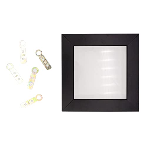 Image of Brass Plated Double Hole Ring Hanger Pack of 10 Flat Ring Picture Frame Hangers
