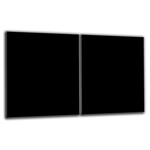 Herdabdeckplatte Abdeckung Ceranfeld Abdeckplatte Schneidebrett 2-Teilig 80x52 Schwarz Spritzschutz Glasplatte Ceranfeldabdeckung Schutz Herdschutz Sicherheitsglas Glasschneidebrett 2x40x52 Cover