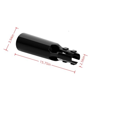 Cyclone 2X Leaf Blower Air Booster - Airflow Amplifier Turbo Extension, Fits 2-4 Inch Nozzle, High-Speed Extension for Yard Lawn Leaf/Gravel/Light Snow/Debris Cleanup (1PC, Black) - Thumbnail 3